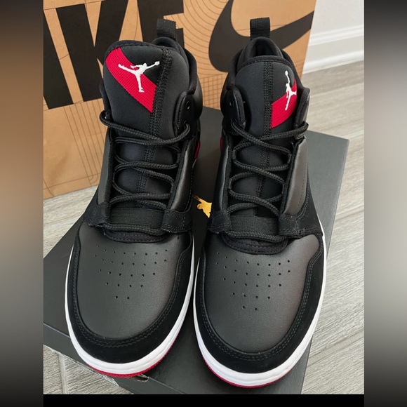 New in box Nike Air Jordan Fadeaway Black Gym Red White basketball shoes Size 11 - Picture 5 of 9